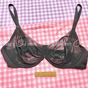 Skims black Mesh Bra adjustable straps size 38 C